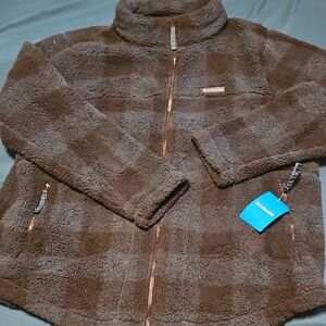 Columbia Plaid Sherpa Fleece Jacket
